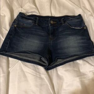 Denim short shorts